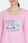 Zivame Tom & Jerry Colour Block Knit Cotton Pyjama Set - Vista Blue — thumbnail 5
